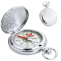 Классический карманный туристический компас, закрывающийся, металлический, серебристый