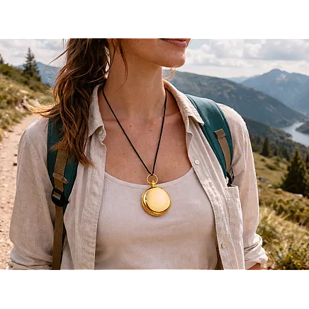 Классический карманный туристический компас, закрывающийся, металлический, золотого цвета