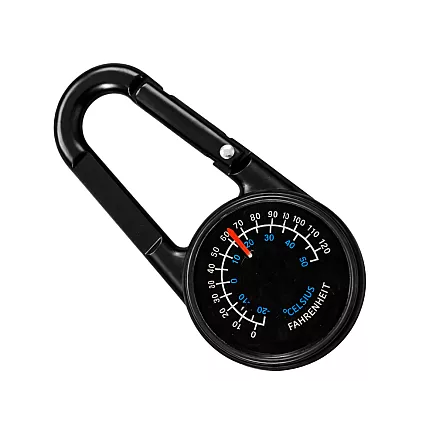 КОМПАС-КАРАБИН ФЛУОРЕСЦЕНТНЫЙ ТЕРМОМЕТР-БРЕЛОК КОМПАС ДЛЯ ВЫЖИВАНИЯ