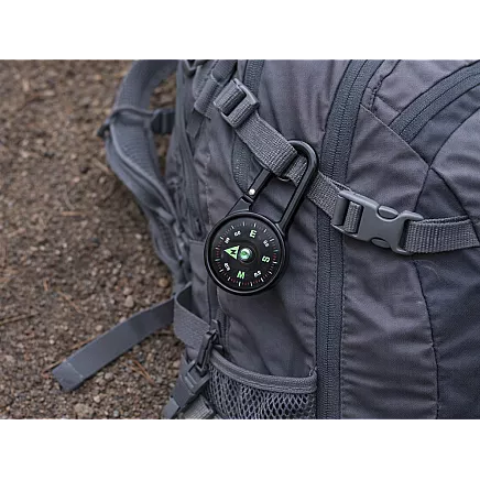 КОМПАС-КАРАБИН ФЛУОРЕСЦЕНТНЫЙ ТЕРМОМЕТР-БРЕЛОК КОМПАС ДЛЯ ВЫЖИВАНИЯ