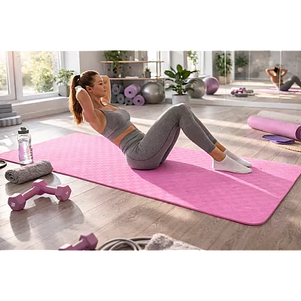 Коврик для йоги, пилатеса, фитнеса, гимнастики, тренировок, толщина 180 см