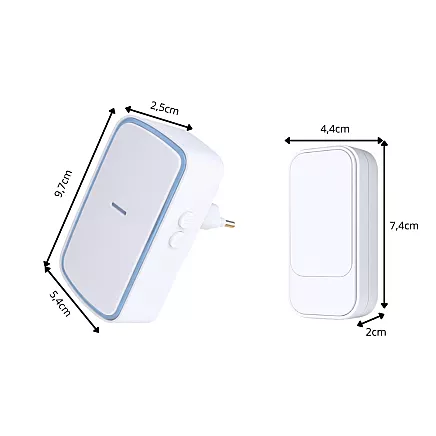 Беспроводной кинетический звонок с светодиодами для дверей и ворот, дальность 130 м, водоустойчивый