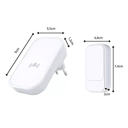 Wireless kinetic doorbell for gates, 130m range, waterproof (ip 68)