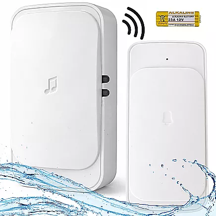 Wireless door and gate bell – 300m range, led, battery-powered, waterproof