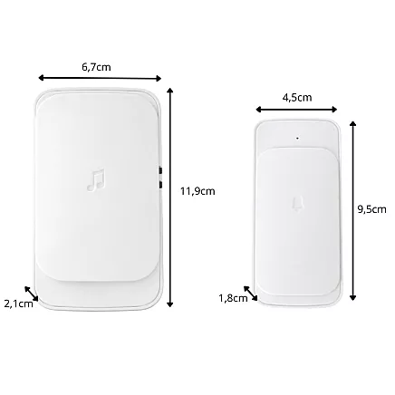 Wireless door and gate bell – 300m range, led, battery-powered, waterproof