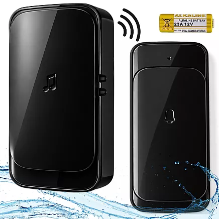 Wireless door and gate bell – 300m range, led, battery-powered, waterproof