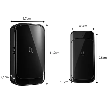 Wireless door and gate bell – 300m range, led, battery-powered, waterproof