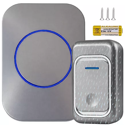 Wireless door and gate bell – 300m range, led, battery-powered, waterproof