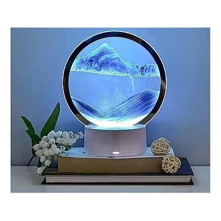 3d sand lamp moving dynamic sand decorative desk usb led rgb