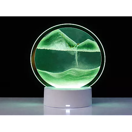 3d sand lamp moving dynamic sand decorative desk usb led rgb