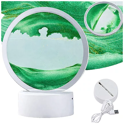 3d sand lamp moving dynamic sand decorative desk usb led rgb