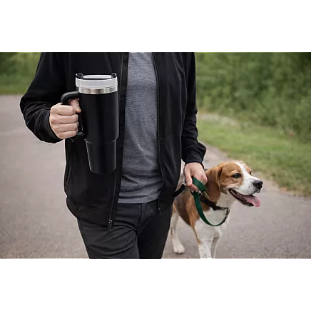 Большая термосудьба 1,2 л со соломкой и стальным удорожником для холодных и горячих напитков