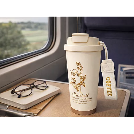 Термос 530 мл соломка с ручкой стальный термос для холодных и горячих напитков