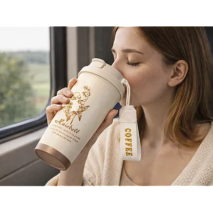 Термос 530 мл соломка с ручкой стальный термос для холодных и горячих напитков