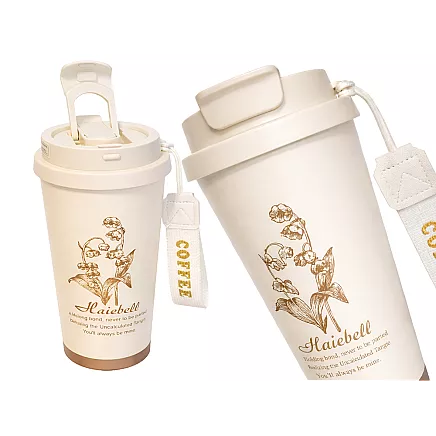 Термос 530 мл соломка с ручкой стальный термос для холодных и горячих напитков