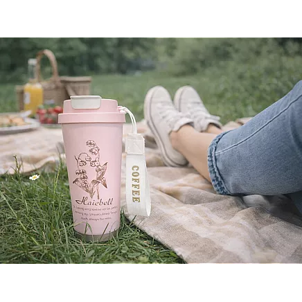 Термос 530 мл соломка с ручкой стальный термос для холодных и горячих напитков