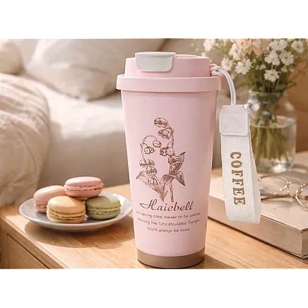 Термос 530 мл соломка с ручкой стальный термос для холодных и горячих напитков