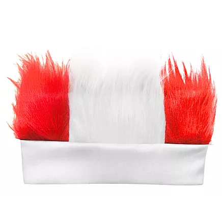 Волосы болельщика бело-красный головной убор польша матч стадион повязка