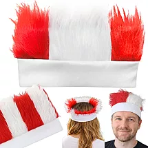 Волосы болельщика бело-красный головной убор польша матч стадион повязка