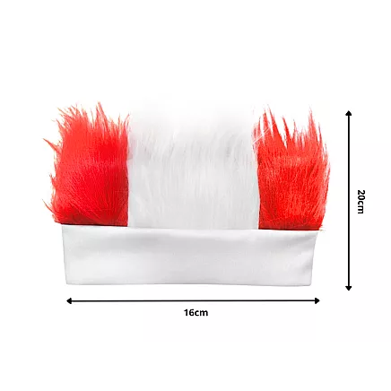 Волосы болельщика бело-красный головной убор польша матч стадион повязка