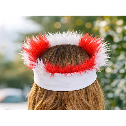 Волосы болельщика бело-красный головной убор польша матч стадион повязка