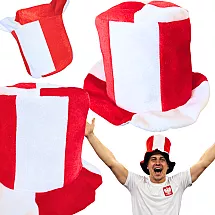 Цилиндр для болельщиков, бело-красный, головной убор, польша, матч