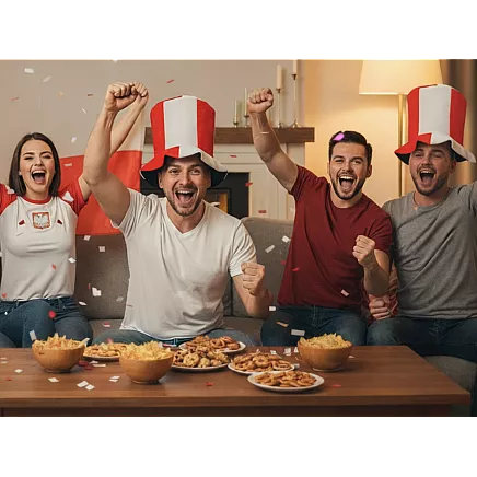 Цилиндр для болельщиков, бело-красный, головной убор, польша, матч