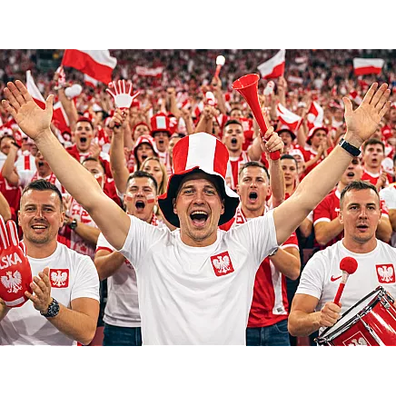 Цилиндр для болельщиков, бело-красный, головной убор, польша, матч