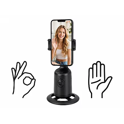 Вращающийся штатив для телефона со стабилизатором, поворот на 360°, функция автослежения по лицу