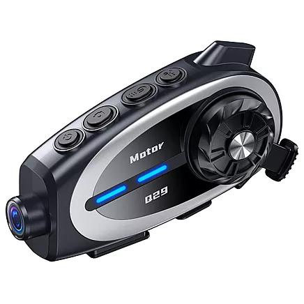 Q29 bluetooth motorcycle intercom for motorcyclists with conference call and camera