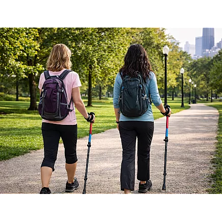 ТРЕККИНГОВЫЕ ПАЛКИ ДЛЯ СЕВЕРНОЙ ХОДЬБЫ VERK GROUP НАКОНЕЧНИКИ ЧЕХОЛ