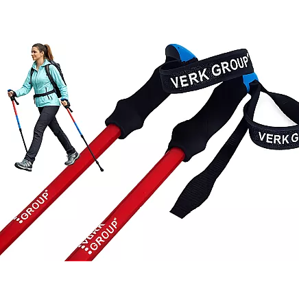 ТРЕККИНГОВЫЕ ПАЛКИ ДЛЯ СЕВЕРНОЙ ХОДЬБЫ VERK GROUP НАКОНЕЧНИКИ ЧЕХОЛ