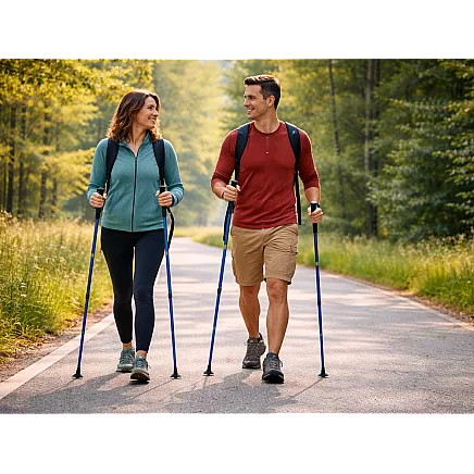 ТРЕККИНГОВЫЕ ПАЛКИ ДЛЯ СКАНДИНАВСКОЙ ХОДЬБЫ VERK GROUP В КОМПЛЕКТЕ С ЧЕХЛОМ