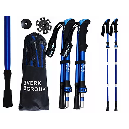 ТРЕККИНГОВЫЕ ПАЛКИ ДЛЯ СКАНДИНАВСКОЙ ХОДЬБЫ VERK GROUP В КОМПЛЕКТЕ С ЧЕХЛОМ