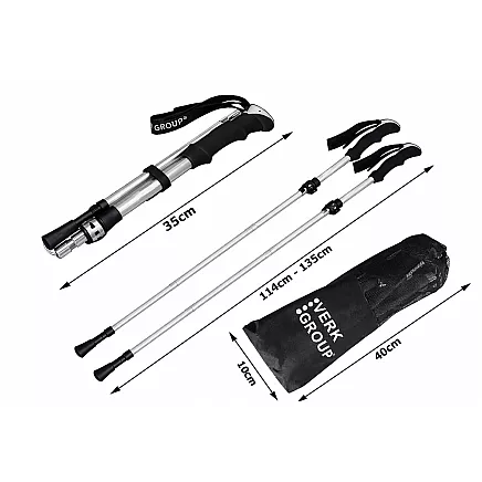 ТРЕККИНГОВЫЕ ПАЛКИ ДЛЯ СКАНДИНАВСКОЙ ХОДЬБЫ VERK GROUP В КОМПЛЕКТЕ С ЧЕХЛОМ