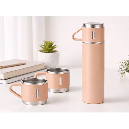 Термос объемом 400 мл на 3 чашки из нержавеющей стали для кофе и чая, дорожный и туристический