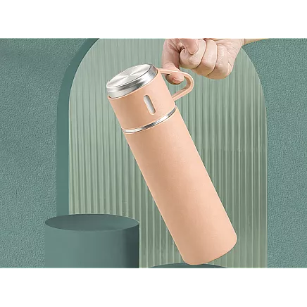 Термос объемом 400 мл на 3 чашки из нержавеющей стали для кофе и чая, дорожный и туристический