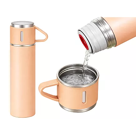 Термос объемом 400 мл на 3 чашки из нержавеющей стали для кофе и чая, дорожный и туристический