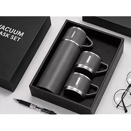 Термос объемом 400 мл на 3 чашки из нержавеющей стали для кофе и чая, дорожный и туристический