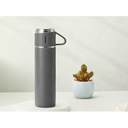 Термос объемом 400 мл на 3 чашки из нержавеющей стали для кофе и чая, дорожный и туристический