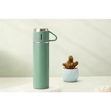 Термос объемом 400 мл на 3 чашки из нержавеющей стали для кофе и чая, дорожный и туристический