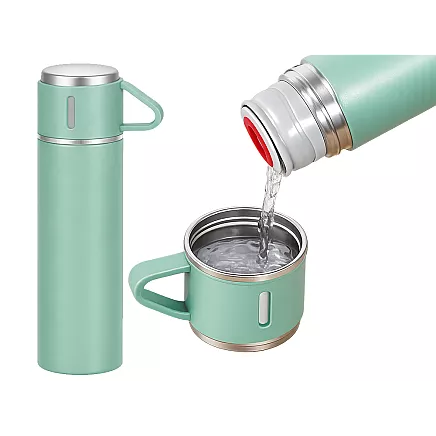 Термос объемом 400 мл на 3 чашки из нержавеющей стали для кофе и чая, дорожный и туристический