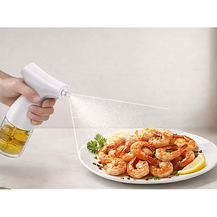 ELECTRIC OIL, OLIVE OIL AND VINEGAR SPRAYER – 200ml GLASS SPRAY BOTTLE