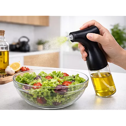 ELECTRIC OIL, OLIVE OIL AND VINEGAR SPRAYER – 200ml GLASS SPRAY BOTTLE
