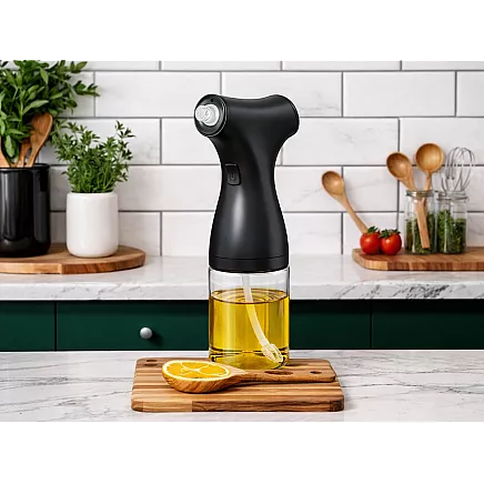 ELECTRIC OIL, OLIVE OIL AND VINEGAR SPRAYER – 200ml GLASS SPRAY BOTTLE