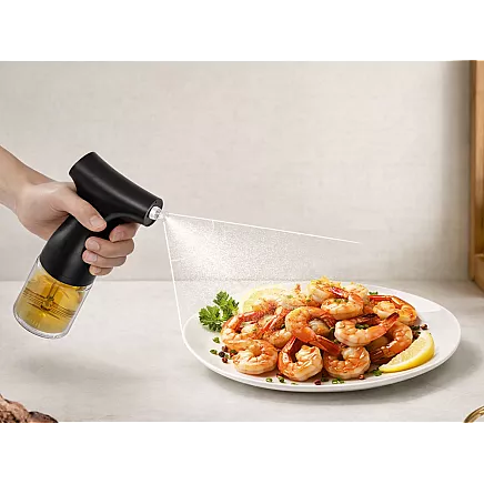 ELECTRIC OIL, OLIVE OIL AND VINEGAR SPRAYER – 200ml GLASS SPRAY BOTTLE