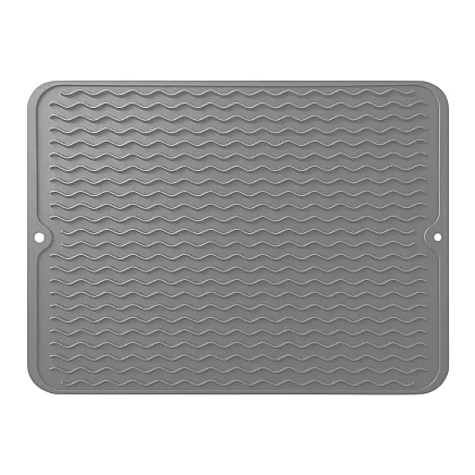 DISH-DRYING MAT, DRIP TRAY, SILICONE COUNTERTOP MAT FOR LARGE POTS