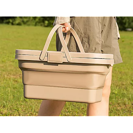 Складная силиконовая корзина для пикника, туристический столик, водонепроницаемый контейнер