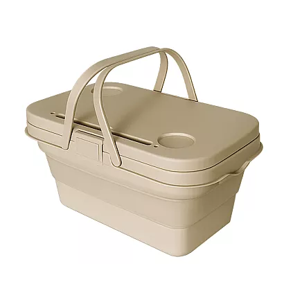 Складная силиконовая корзина для пикника, туристический столик, водонепроницаемый контейнер