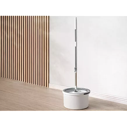 360° rotating mop set: bucket, 2x microfibre pads, drain